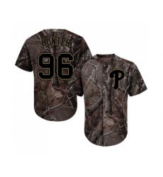 Youth Philadelphia Phillies #96 Tommy Hunter Authentic Camo Realtree Collection Flex Base Baseball Jersey