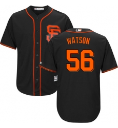 Men's Majestic San Francisco Giants #56 Tony Watson Replica Black Alternate Cool Base MLB Jersey