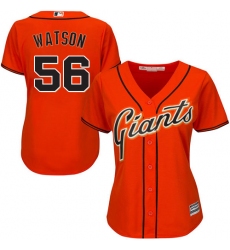 Women's Majestic San Francisco Giants #56 Tony Watson Replica Orange Alternate Cool Base MLB Jersey