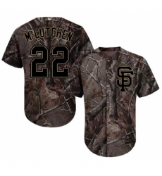 Youth Majestic San Francisco Giants #22 Andrew McCutchen Authentic Camo Realtree Collection Flex Base MLB Jersey