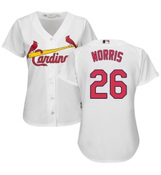 Women's Majestic St. Louis Cardinals #26 Bud Norris Replica White Home Cool Base MLB Jersey