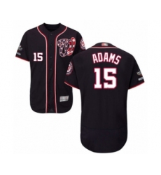 Men's Washington Nationals #15 Matt Adams Navy Blue Alternate Flex Base Authentic Collection 2019 World Series Champions Baseball Jersey