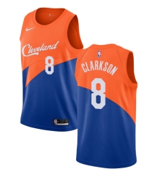Women's Nike Cleveland Cavaliers #8 Jordan Clarkson Swingman Blue NBA Jersey - City Edition
