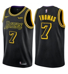 Men's Nike Los Angeles Lakers #7 Isaiah Thomas Swingman Black City Edition NBA Jersey