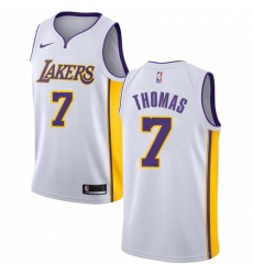 Men's Nike Los Angeles Lakers #7 Isaiah Thomas Swingman White NBA Jersey - Association Edition