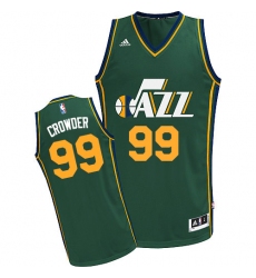 Youth Adidas Utah Jazz #99 Jae Crowder Swingman Green Alternate NBA Jersey