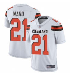 Men's Nike Cleveland Browns #21 Denzel Ward White Vapor Untouchable Limited Player NFL Jersey