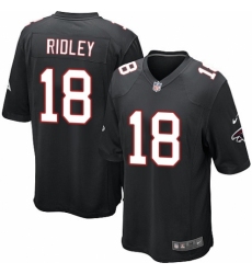 Men's Nike Atlanta Falcons #18 Calvin Ridley Game Black Alternate NFL Jersey