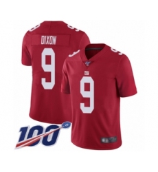 Men's New York Giants #9 Riley Dixon Red Limited Red Inverted Legend 100th Season Football Jersey