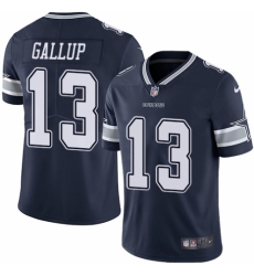 Men's Nike Dallas Cowboys #13 Michael Gallup Navy Blue Team Color Vapor Untouchable Limited Player NFL Jersey