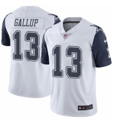 Youth Nike Dallas Cowboys #13 Michael Gallup Limited White Rush Vapor Untouchable NFL Jersey