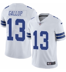 Youth Nike Dallas Cowboys #13 Michael Gallup White Vapor Untouchable Limited Player NFL Jersey