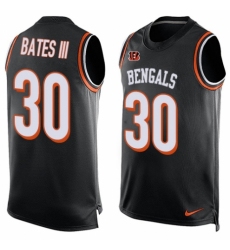 Men's Nike Cincinnati Bengals #30 Jessie Bates III Limited Black Player Name & Number Tank Top NFL Jersey