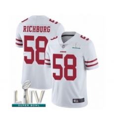 Youth San Francisco 49ers #58 Weston Richburg White Vapor Untouchable Limited Player Super Bowl LIV Bound Football Jersey