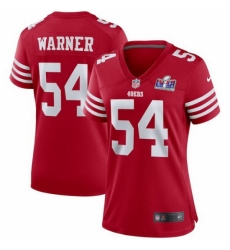 Women's San Francisco 49ers #54 Fred Warner Red 2023 F U S E Vapor Untouchable Limited Stitched Football 2024 Super Bowl LVIII Jersey