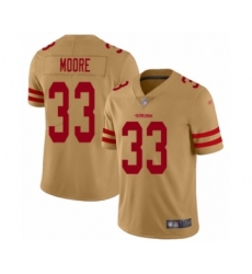 Youth San Francisco 49ers #33 Tarvarius Moore Limited Gold Inverted Legend Football Jersey