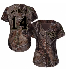 Women's Majestic Washington Nationals #14 Mark Reynolds Authentic Camo Realtree Collection Flex Base MLB Jersey