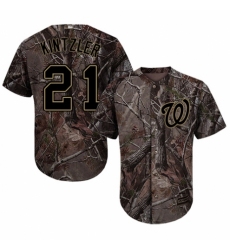 Men's Majestic Washington Nationals #21 Brandon Kintzler Authentic Camo Realtree Collection Flex Base MLB Jersey