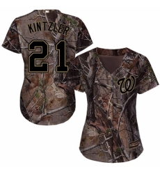 Women's Majestic Washington Nationals #21 Brandon Kintzler Authentic Camo Realtree Collection Flex Base MLB Jersey