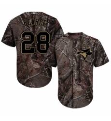 Men's Majestic Toronto Blue Jays #28 Steve Pearce Authentic Camo Realtree Collection Flex Base MLB Jersey