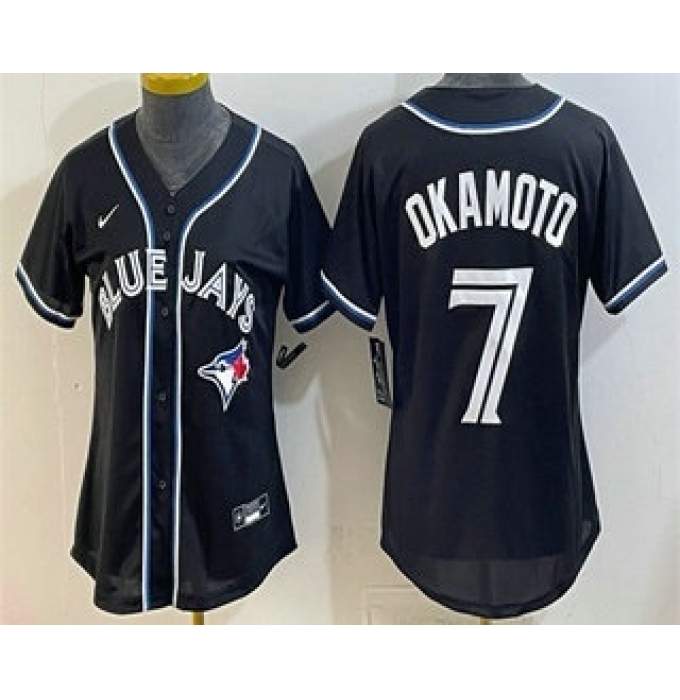 Youth Toronto Blue Jays #7 Kazuma Okamoto 2026 Black Fashion Cool Base Jersey