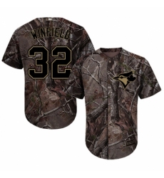 Men's Majestic Toronto Blue Jays #32 Dave Winfield Authentic Camo Realtree Collection Flex Base MLB Jersey