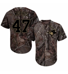 Youth Majestic Toronto Blue Jays #47 Jack Morris Authentic Camo Realtree Collection Flex Base MLB Jersey