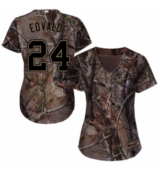 Women's Majestic Tampa Bay Rays #24 Nathan Eovaldi Authentic Camo Realtree Collection Flex Base MLB Jersey