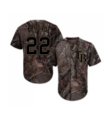 Men's Tampa Bay Rays #22 Christian Arroyo Authentic Camo Realtree Collection Flex Base Baseball Jersey