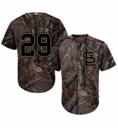 Men's Majestic St. Louis Cardinals #29 lex Reyes Authentic Camo Realtree Collection Flex Base MLB Jersey