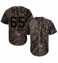 Men's Majestic Seattle Mariners #65 James Paxton Authentic Camo Realtree Collection Flex Base MLB Jersey