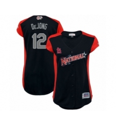 Women's St. Louis Cardinals #12 Paul DeJong Authentic Navy Blue National League 2019 Baseball All-Star Jersey