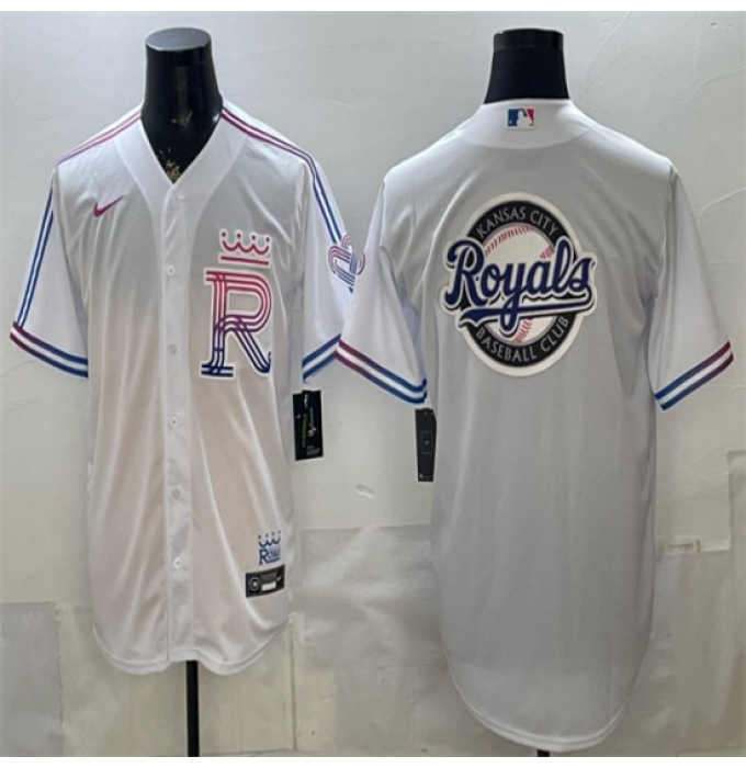 Men's Kansas City Royals Team Big Logo White 2026 City Connect Stadium Stitched Baseball Jersey