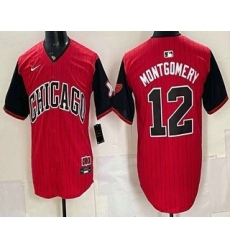 Men's Chicago White Sox #12 Colson Montgomery Red 2025 City Connect Limited Stitched Jersey