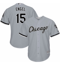 Youth Majestic Chicago White Sox #15 Adam Engel Replica Grey Road Cool Base MLB Jersey