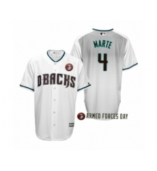 Men's 2019 Armed Forces Day Ketel Marte #4 Arizona Diamondbacks White Jersey