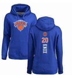 NBA Women's Nike New York Knicks #20 Kevin Knox Royal Blue Backer Pullover Hoodie