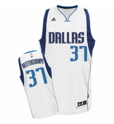 Women's Nike Dallas Mavericks #37 Kostas Antetokounmpo Swingman White Home NBA Jersey - Association Edition