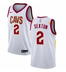 Women's Nike Cleveland Cavaliers #2 Collin Sexton Swingman White NBA Jersey - Association Edition