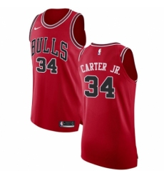 Men's Nike Chicago Bulls #34 Wendell Carter Jr. Authentic Red NBA Jersey - Icon Edition