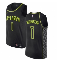 Men's Nike Atlanta Hawks #1 Kevin Huerter Authentic Black NBA Jersey - City Edition