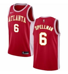 Women's Nike Atlanta Hawks #6 Omari Spellman Swingman Red NBA Jersey Statement Edition