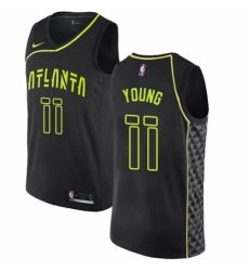 Women's Nike Atlanta Hawks #11 Trae Young Swingman Black NBA Jersey - City Edition