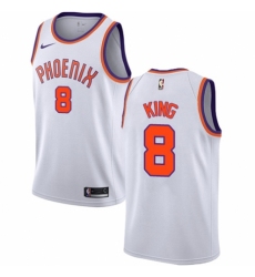 Men's Nike Phoenix Suns #8 George King Authentic White NBA Jersey - Association Edition