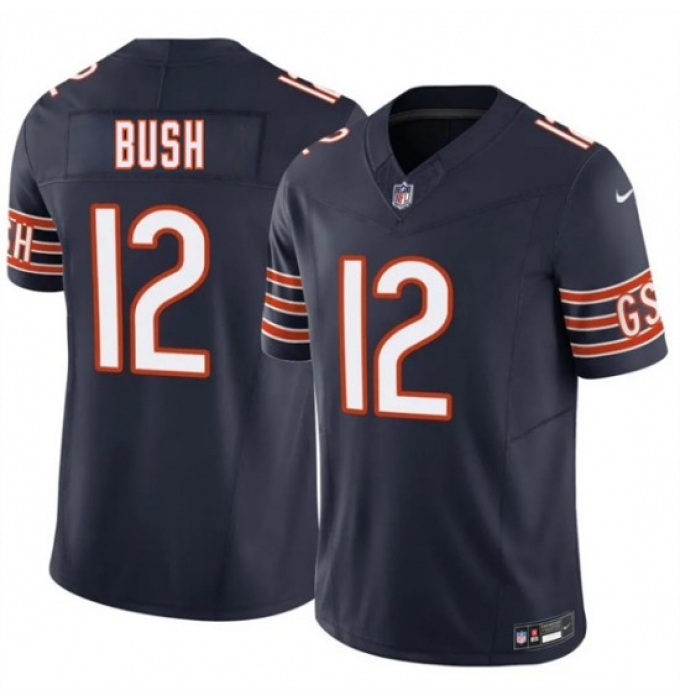Men's Chicago Bears #12 Devin Bush Navy 2026 F.U.S.E. Vapor Untouchable Limited Football Stitched Jersey