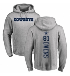 NFL Nike Dallas Cowboys #81 Terrell Owens Ash Backer Pullover Hoodie