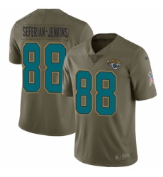 Youth Nike Jacksonville Jaguars #88 Austin Seferian-Jenkins Limited Olive 2017 Salute to Service NFL Jersey