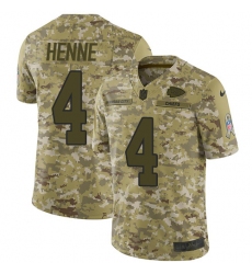 Men's Nike Kansas City Chiefs #4 Chad Henne Limited Camo 2018 Salute to Service NFL Jersey