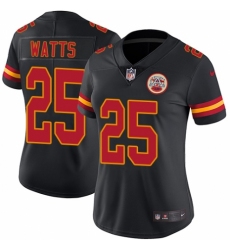 Women's Nike Kansas City Chiefs #25 Armani Watts Limited Black Rush Vapor Untouchable NFL Jersey