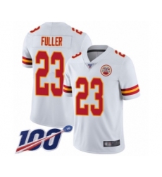 Men's Kansas City Chiefs #23 Kendall Fuller White Vapor Untouchable Limited Player 100th Season Football Jersey